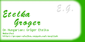 etelka groger business card